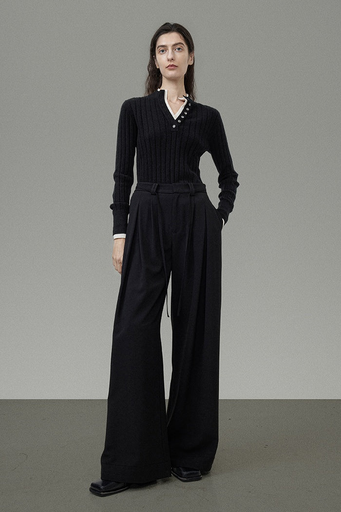 Effortless Chic Contrast Knit Top