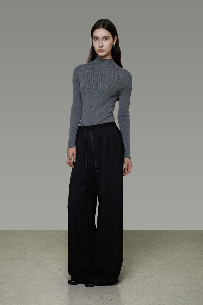 Effortless Tailored Wide-Leg Trousers