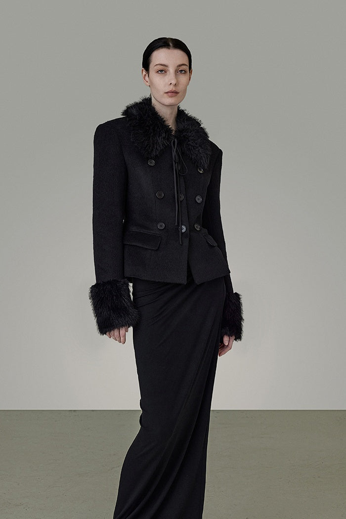 Timeless Texture Luxe Wrap Jacket