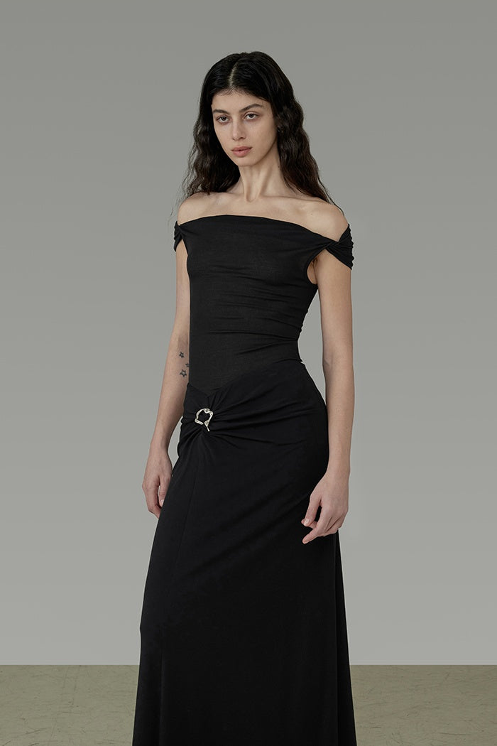 Sculpted Twist Midi Skirt