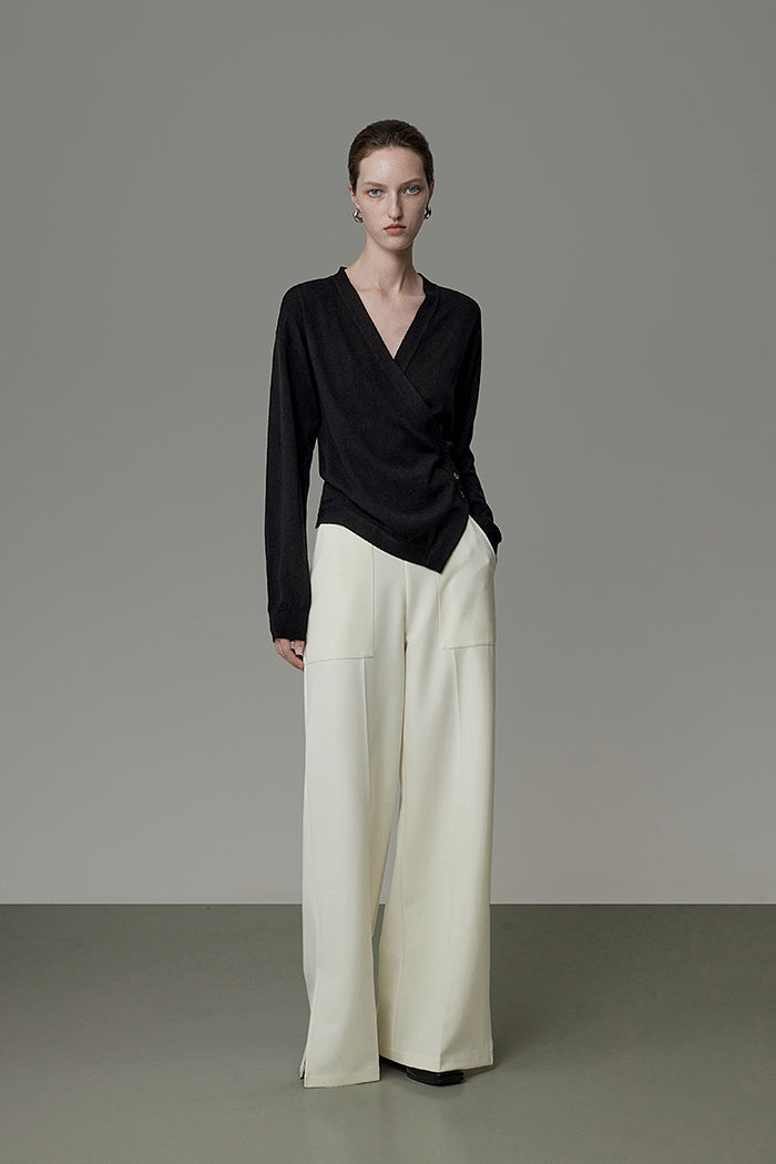 Chic V-Neck Knit Base Top