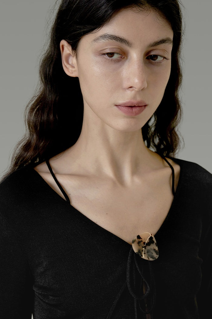 Sculpted V-Neck Knit Staple