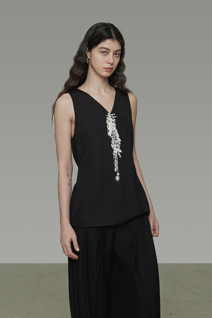 Sculpted Lace Trim Cami