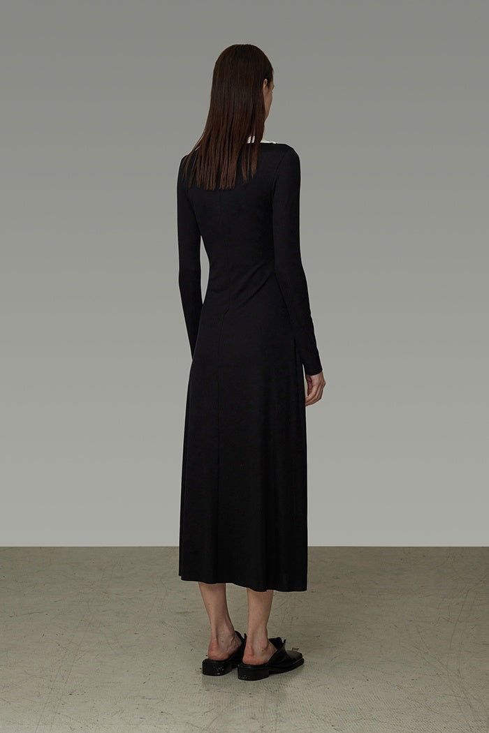 Silent Chic Color-Block Dress