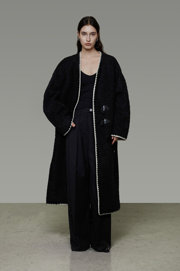 Sculpted Wool Duffle Coat