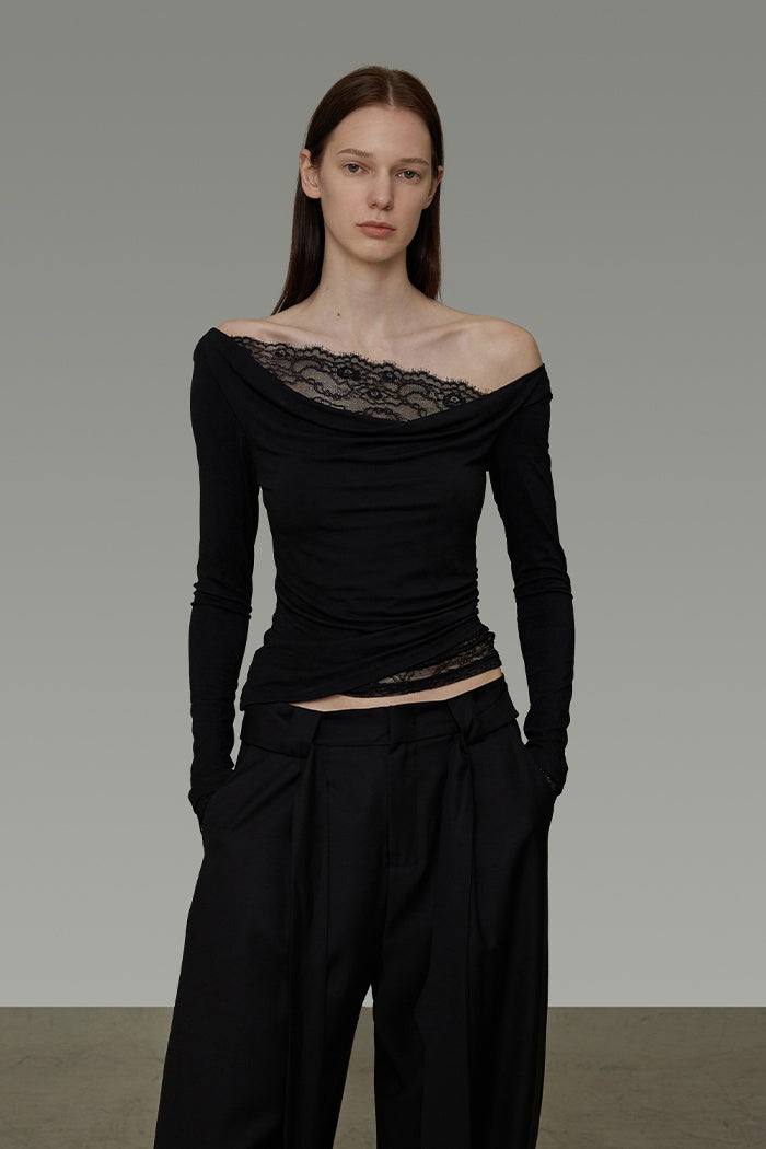 Sculpted Lace Knit Top