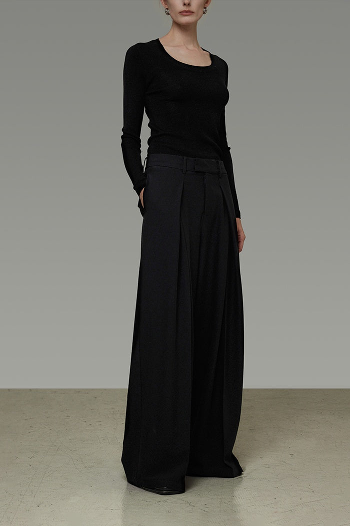 Timeless Drape Wide-Leg Trousers