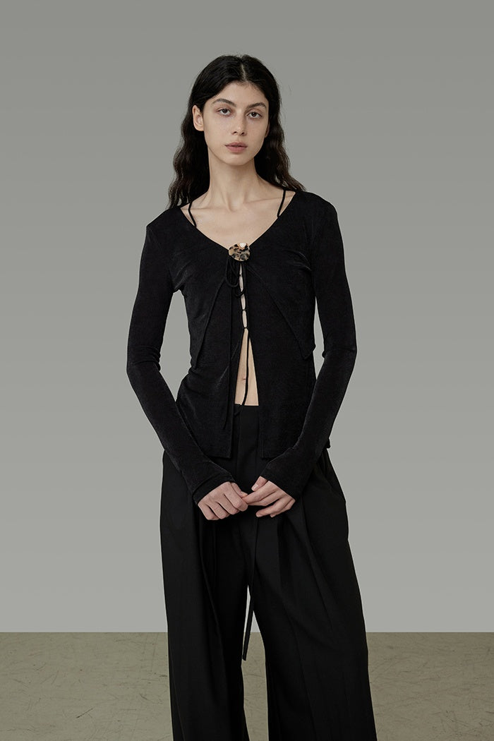 Sculpted V-Neck Knit Staple