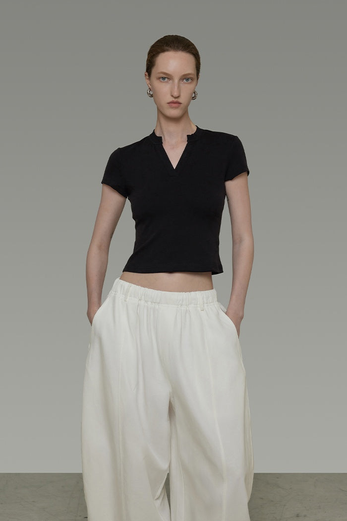 Minimalist Chic V-Neck Essential Tee