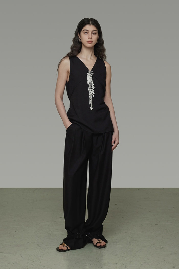 Sculpted Lace Trim Cami