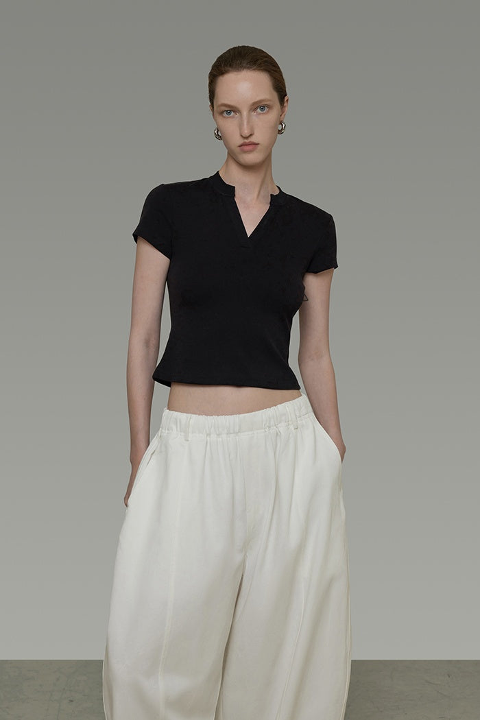 Minimalist Chic V-Neck Essential Tee
