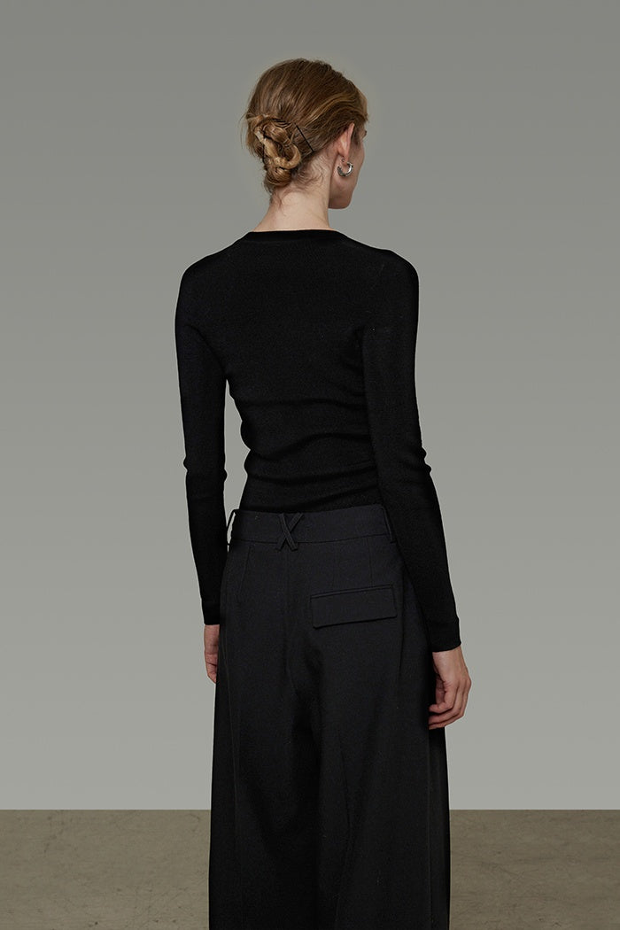 Timeless Drape Wide-Leg Trousers