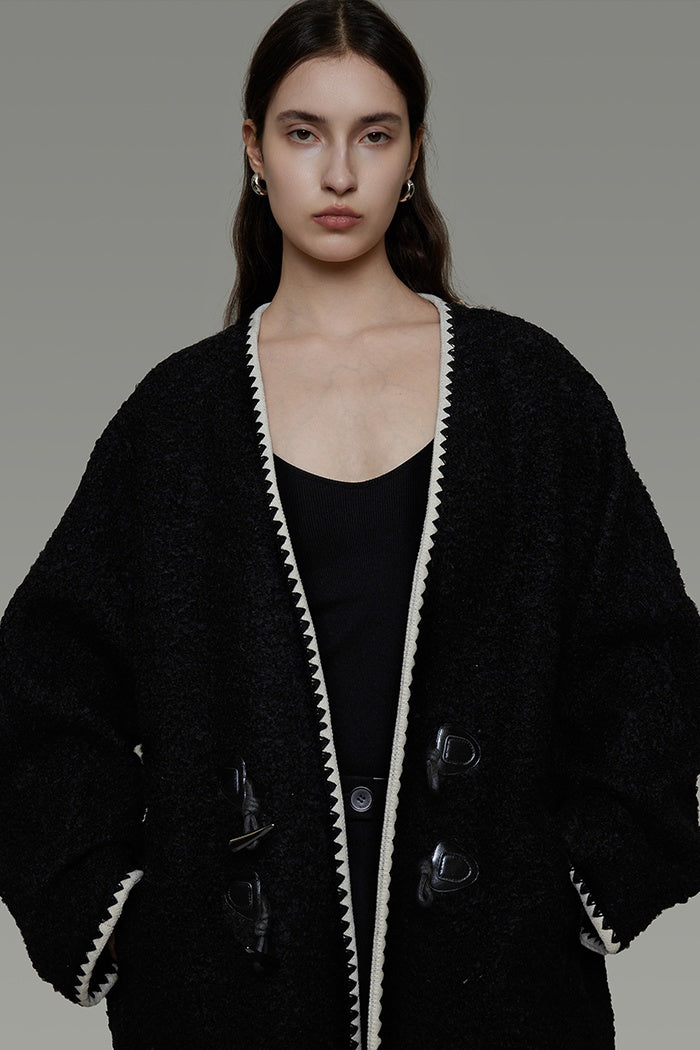 Sculpted Wool Duffle Coat