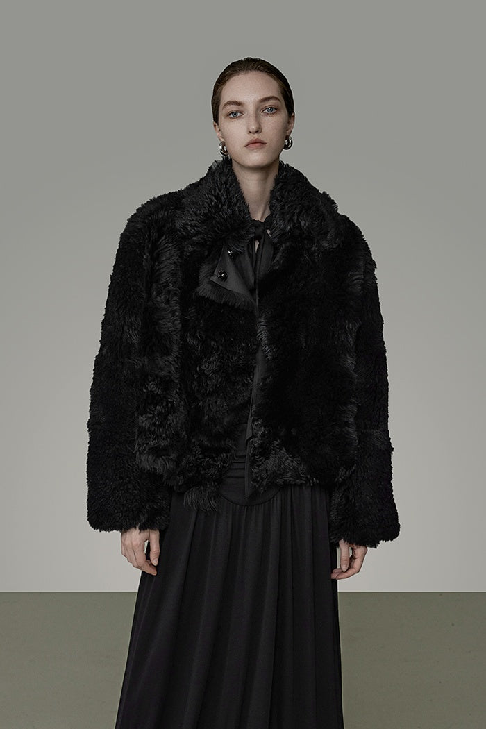 Chic Statement Shearling Moto Jacket