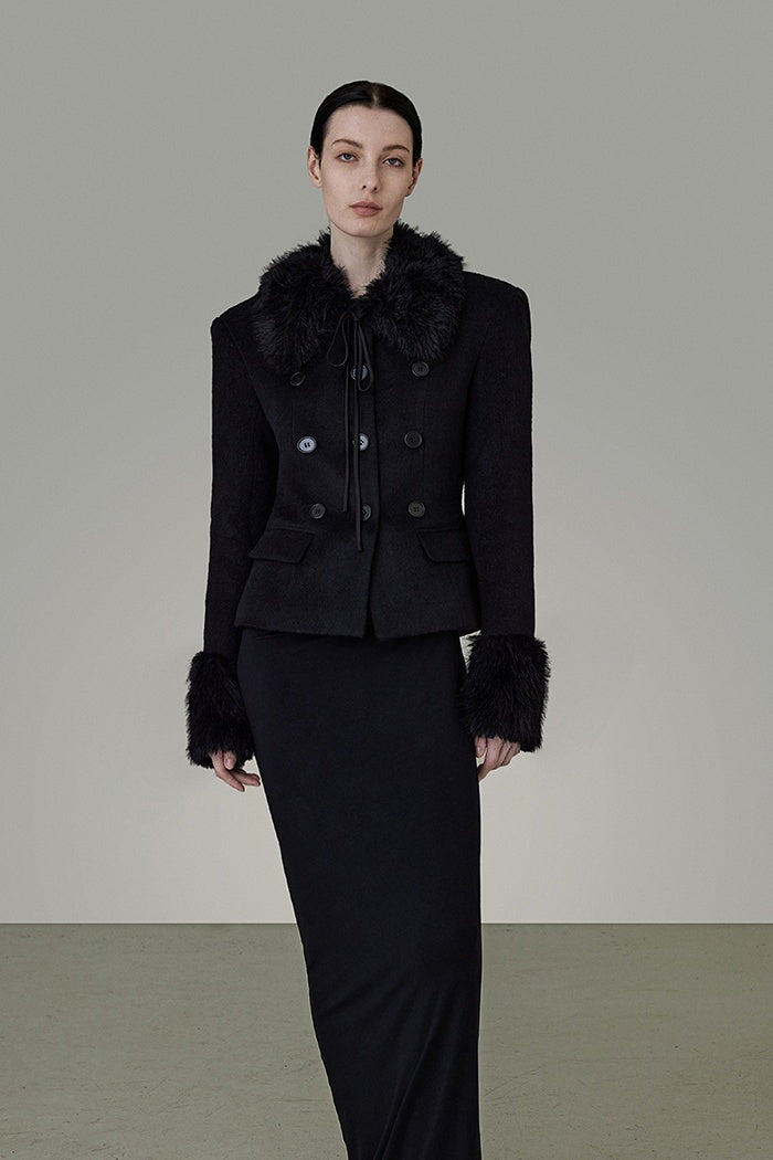 Timeless Texture Luxe Wrap Jacket