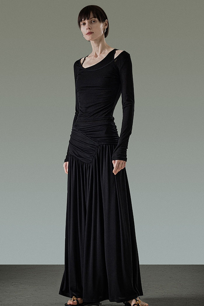 Sculpted Silhouette Maxi Skirt