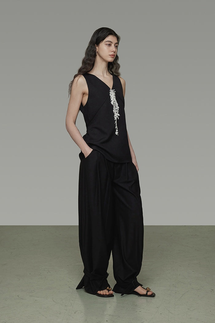 Sculpted Lace Trim Cami