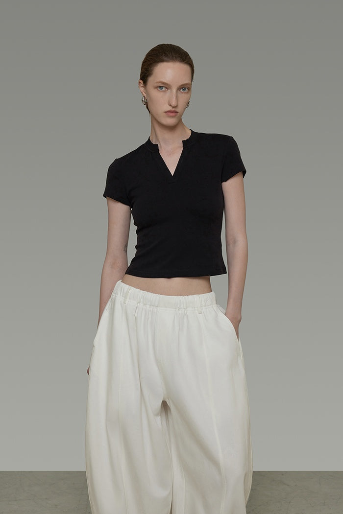 Minimalist Chic V-Neck Essential Tee