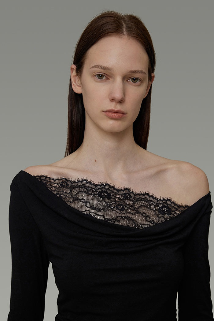 Sculpted Lace Knit Top