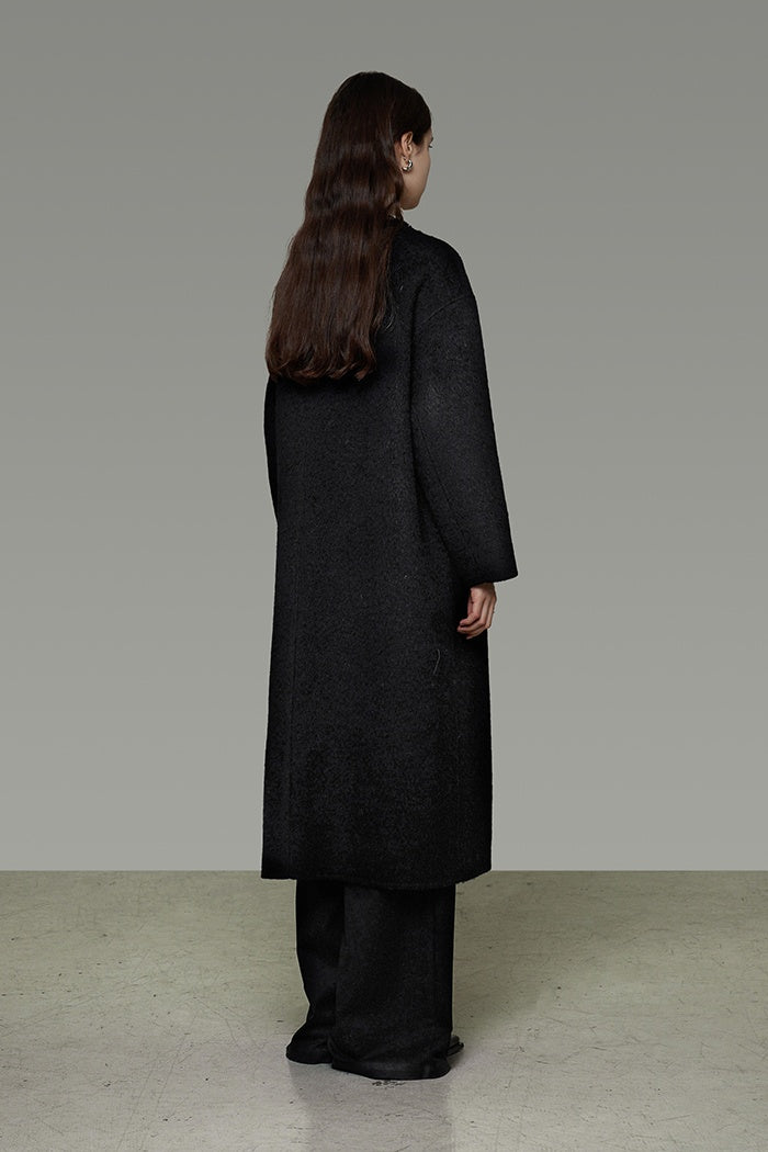 Refined Wool Blend Full-Length Coat
