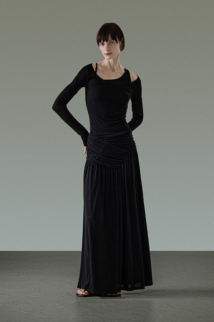 Sculpted Silhouette Maxi Skirt