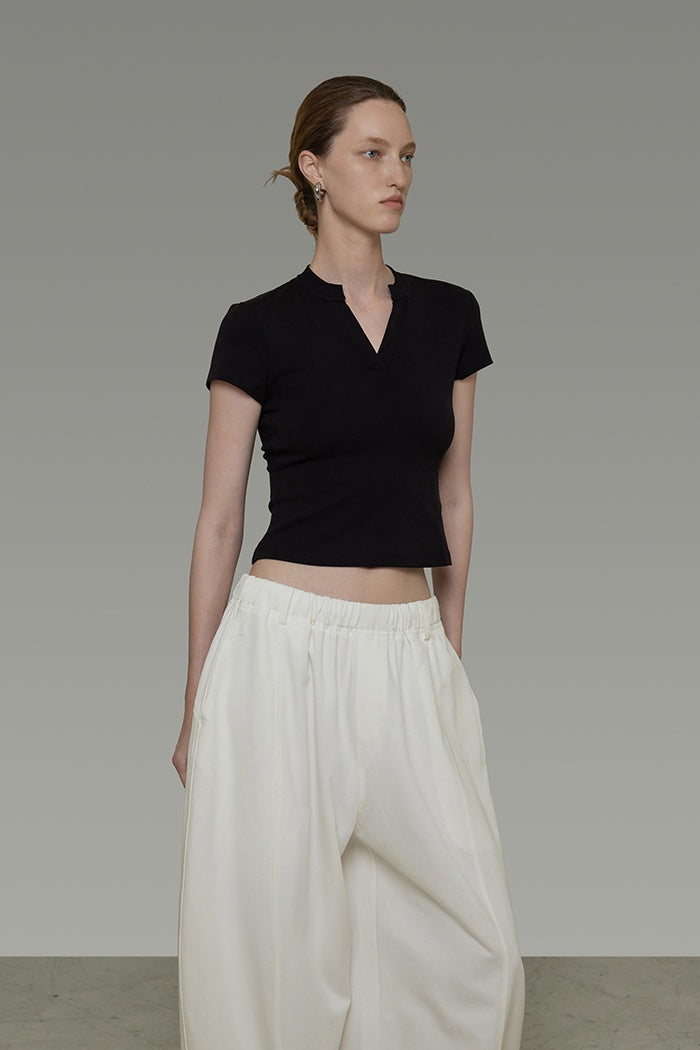 Minimalist Chic V-Neck Essential Tee