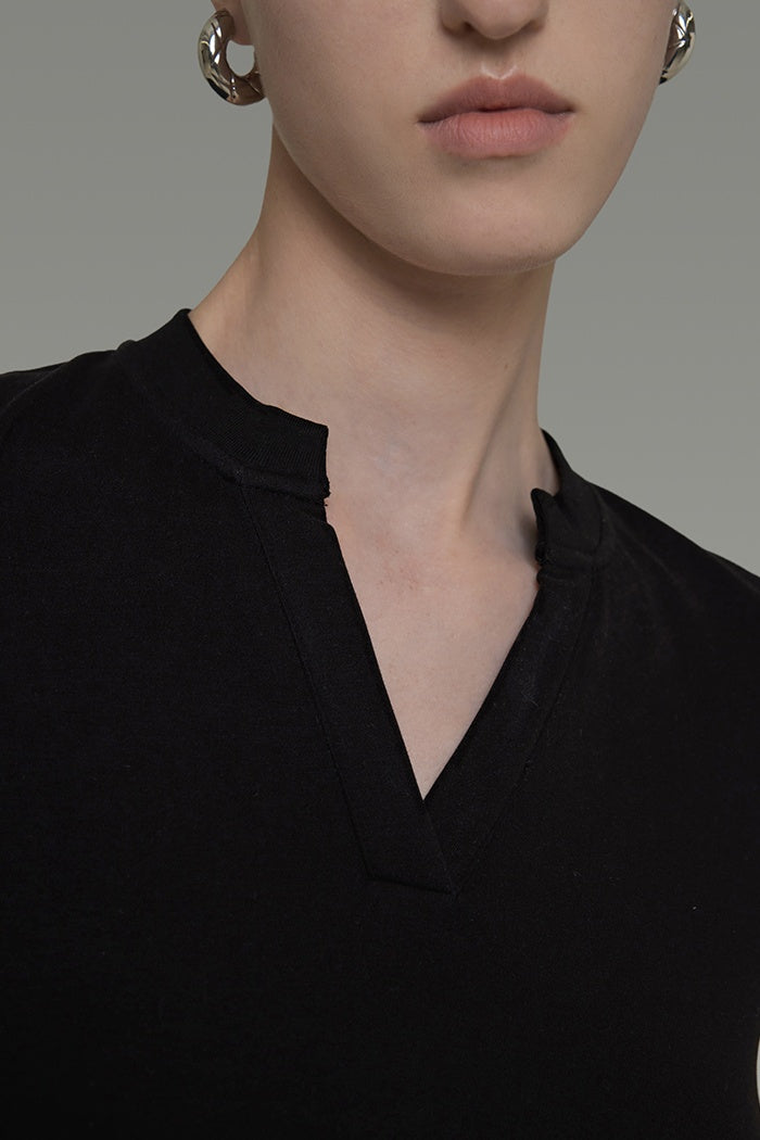 Minimalist Chic V-Neck Essential Tee