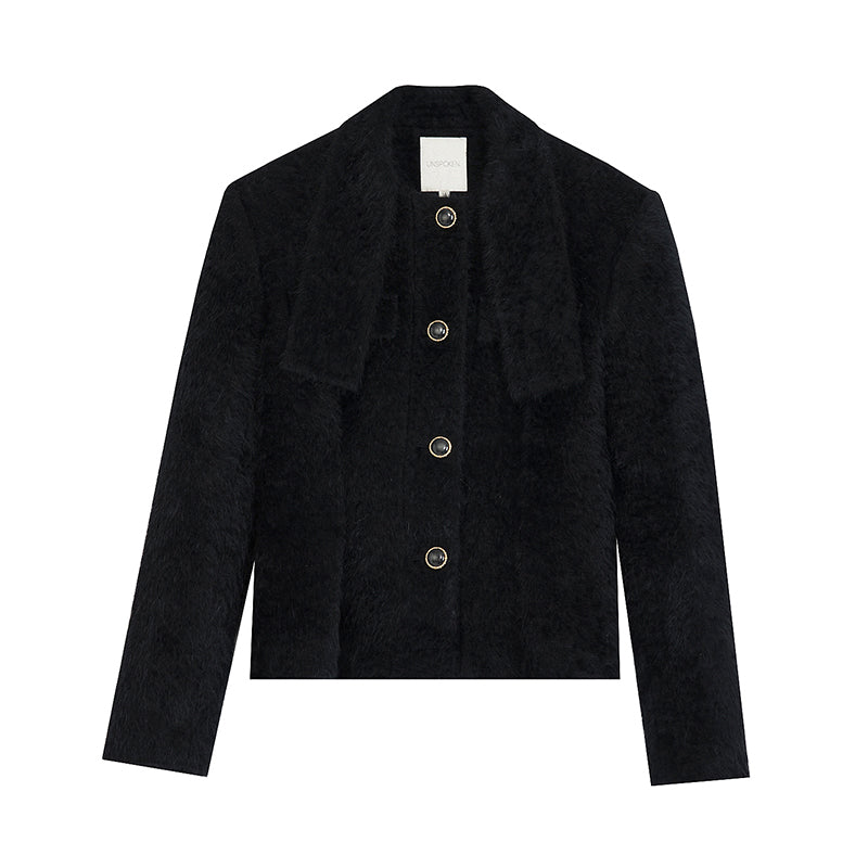 Sculpted Silhouette French Collar Coat