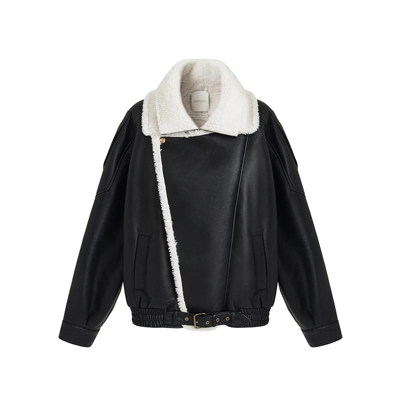 Urban Luxe Shearling Aviator Jacket