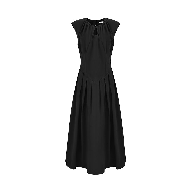 Silent Elegance Draped Neck Dress