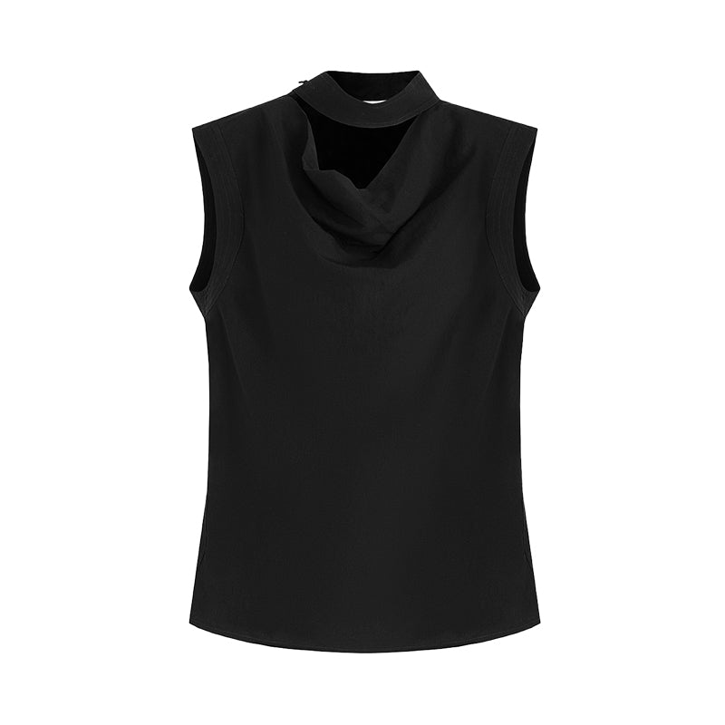Architectural Drape Sleeveless Top