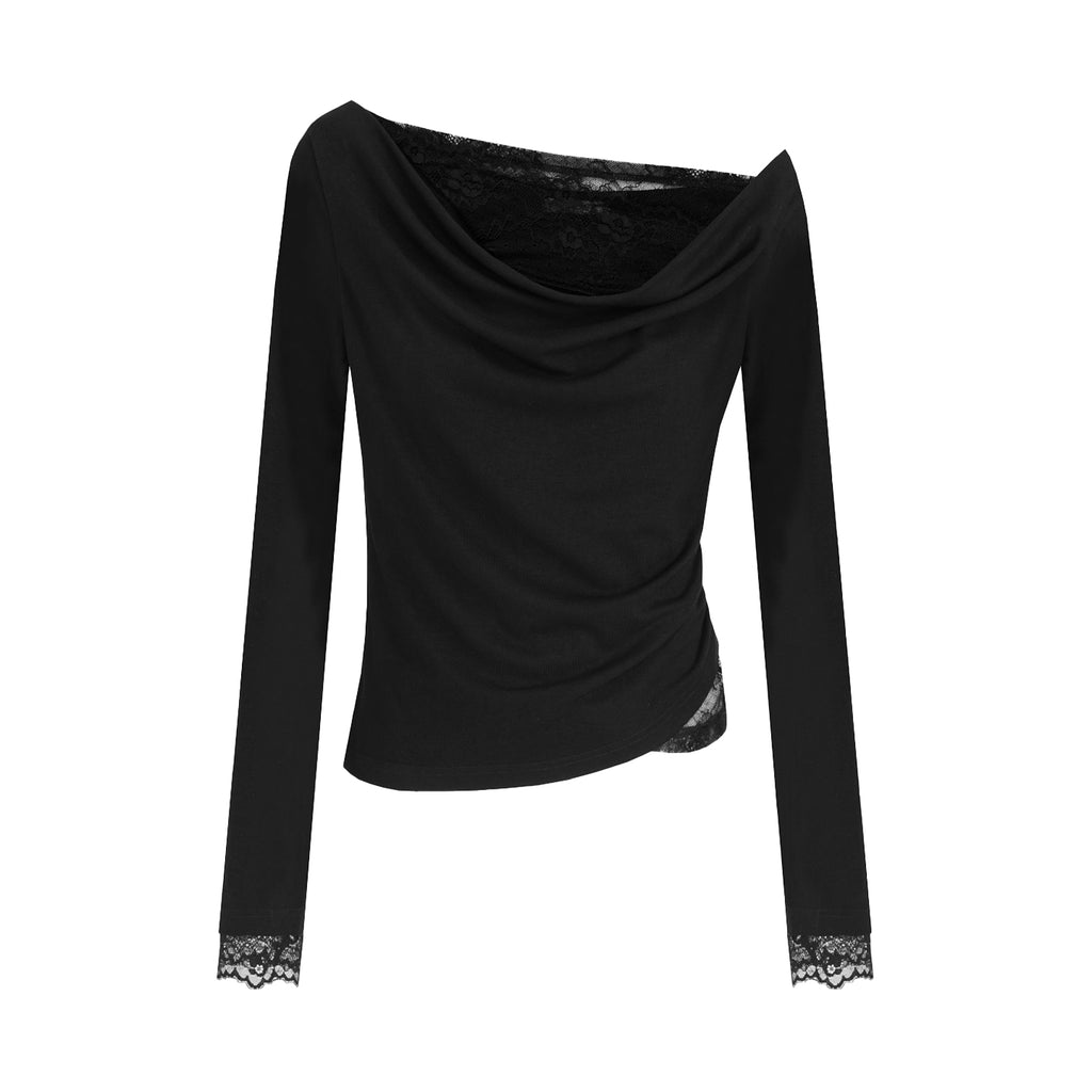 Sculpted Lace Knit Top