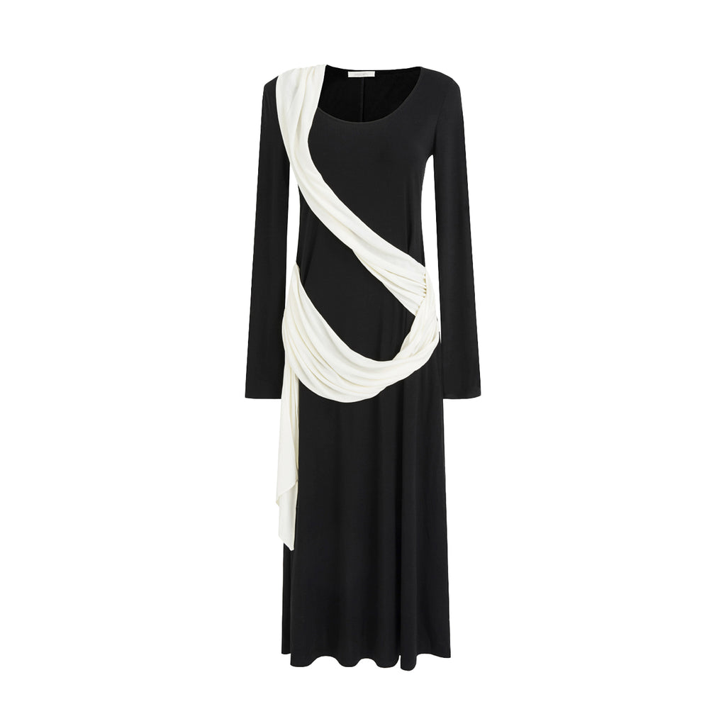 Silent Chic Color-Block Dress