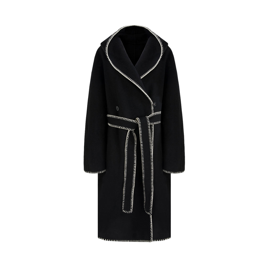 Artisan Wool Drape Coat