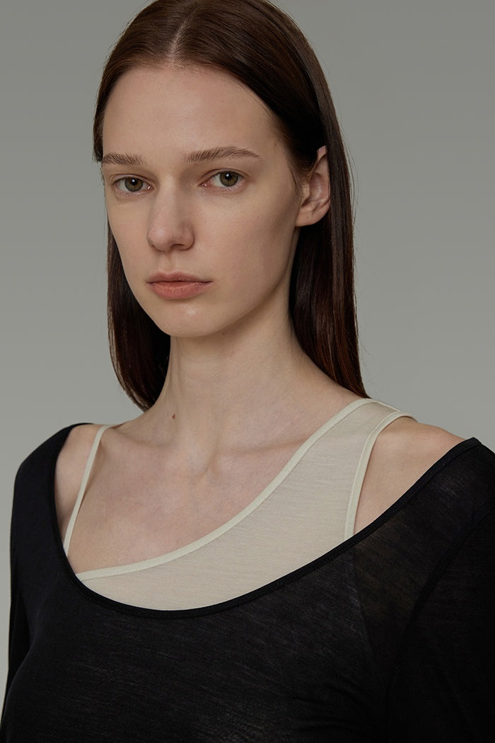 Chic Asymmetrical Color-Block Knit Set