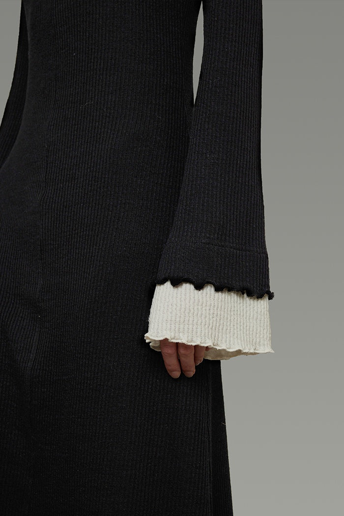 Fluid Silhouette Color-Block Dress