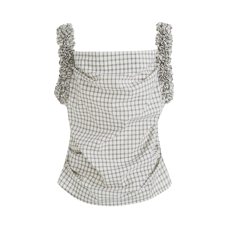 Artful Edge Plaid Sculpted Camisole