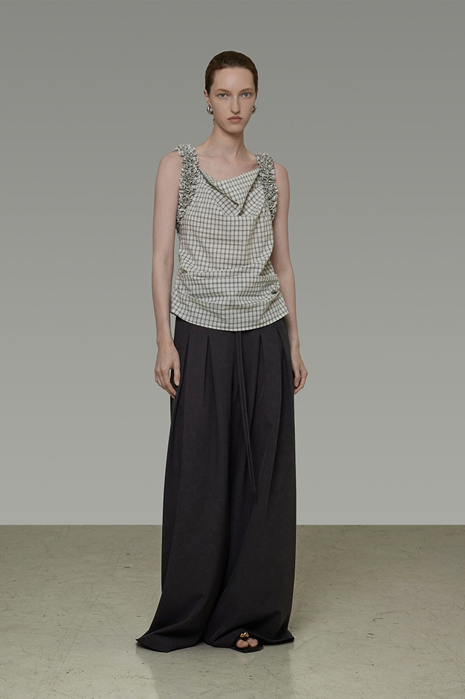 Artful Edge Plaid Sculpted Camisole