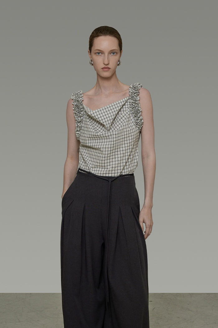 Artful Edge Plaid Sculpted Camisole