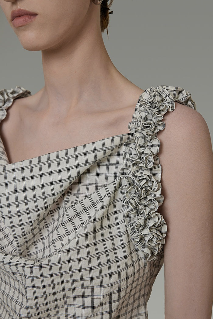 Artful Edge Plaid Sculpted Camisole