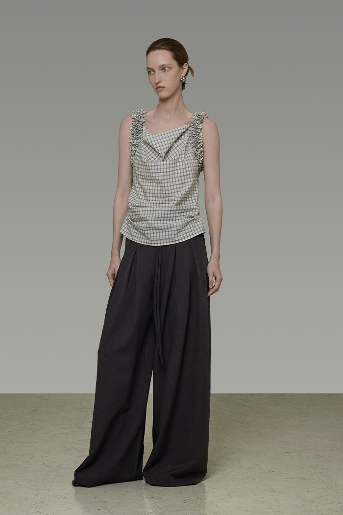 Artful Edge Plaid Sculpted Camisole