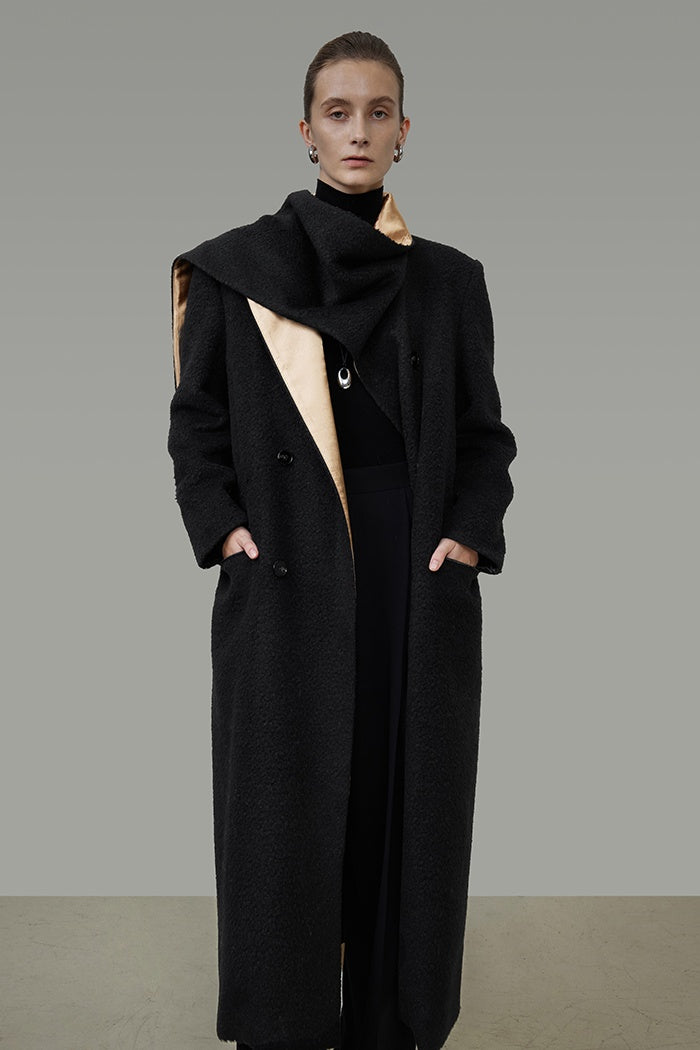 Avant-Garde Wool Statement Coat