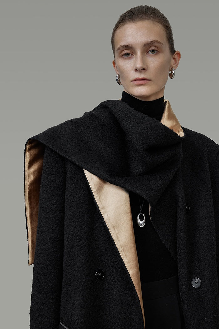 Avant-Garde Wool Statement Coat