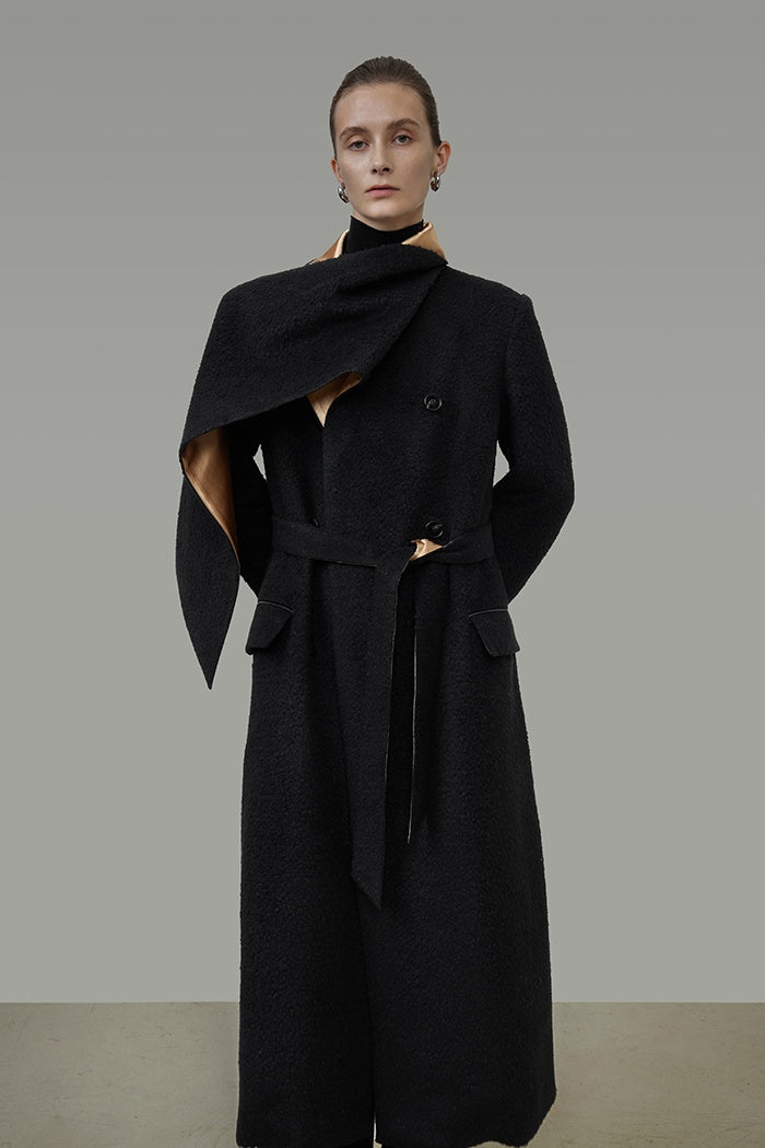 Avant-Garde Wool Statement Coat