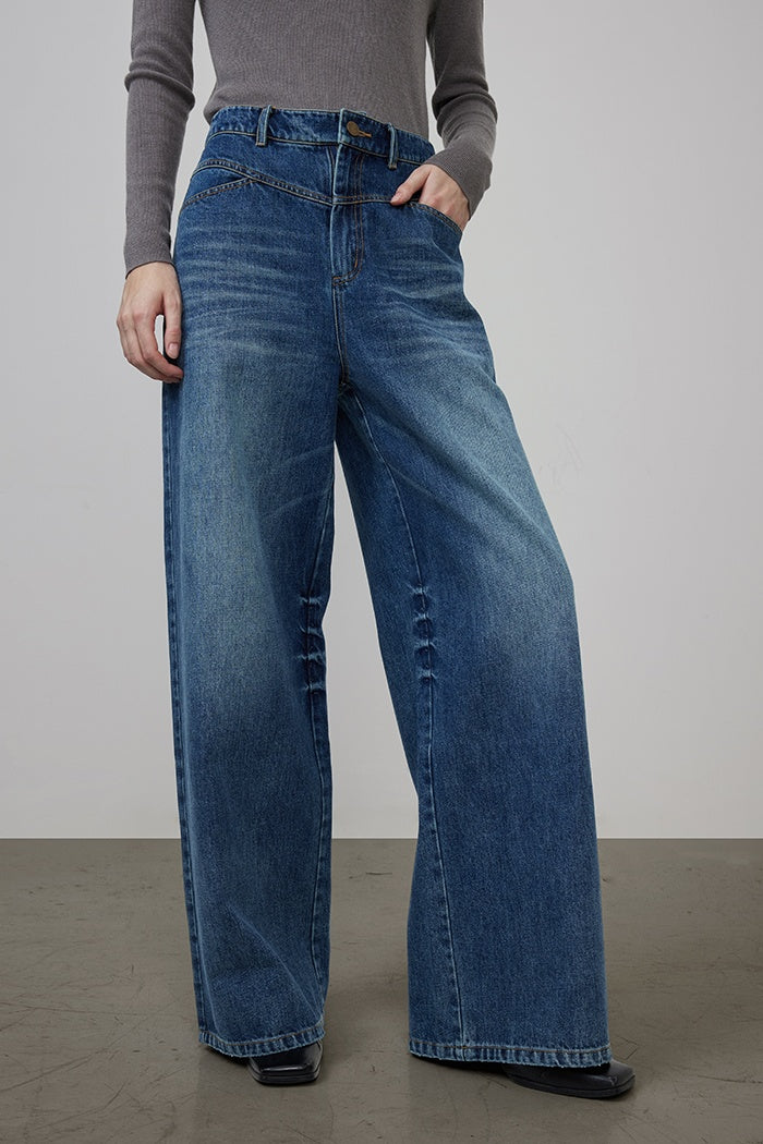 Heritage Washed Wide-Leg Denim