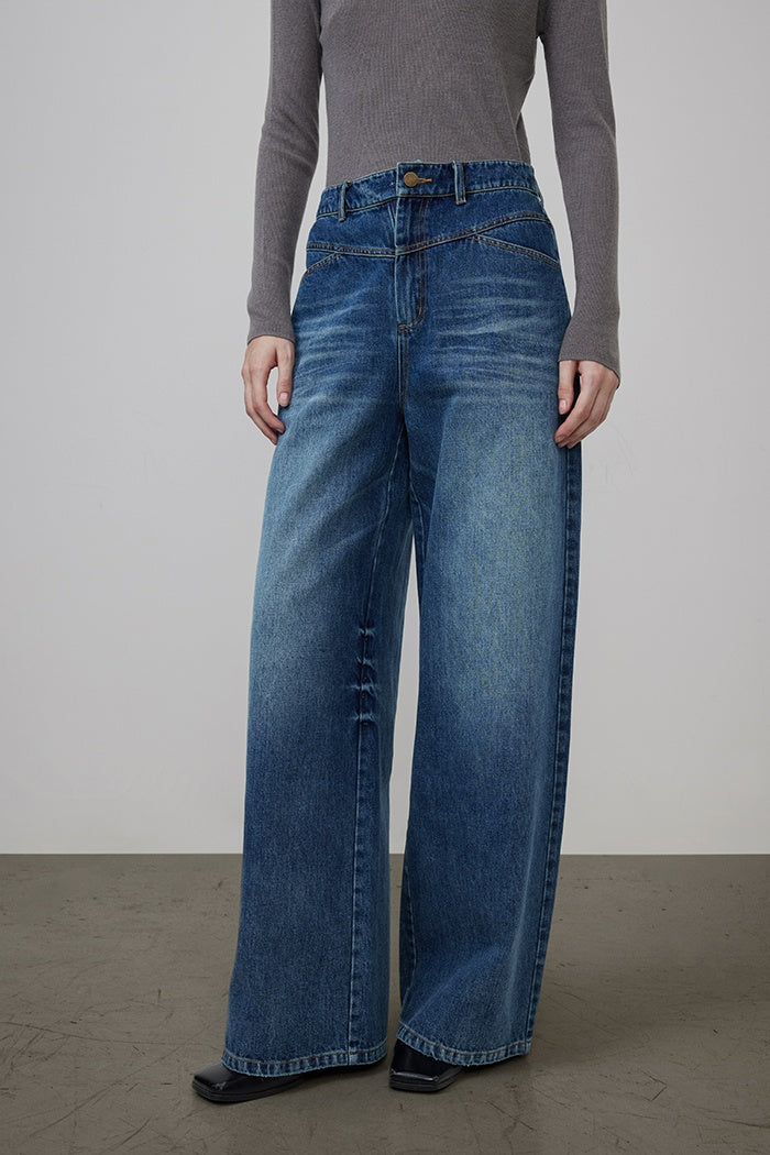 Heritage Washed Wide-Leg Denim