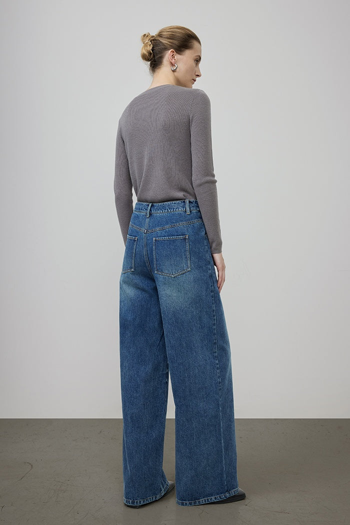 Heritage Washed Wide-Leg Denim