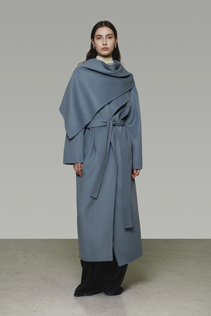 Timeless Luxury Wool Wrap Coat