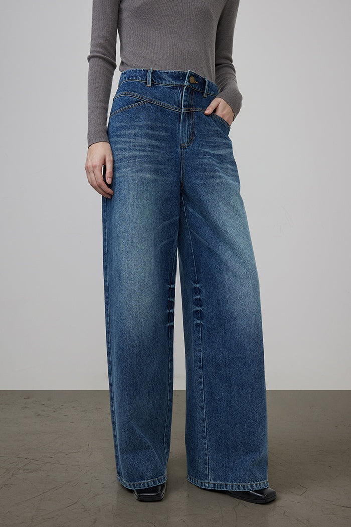 Heritage Washed Wide-Leg Denim