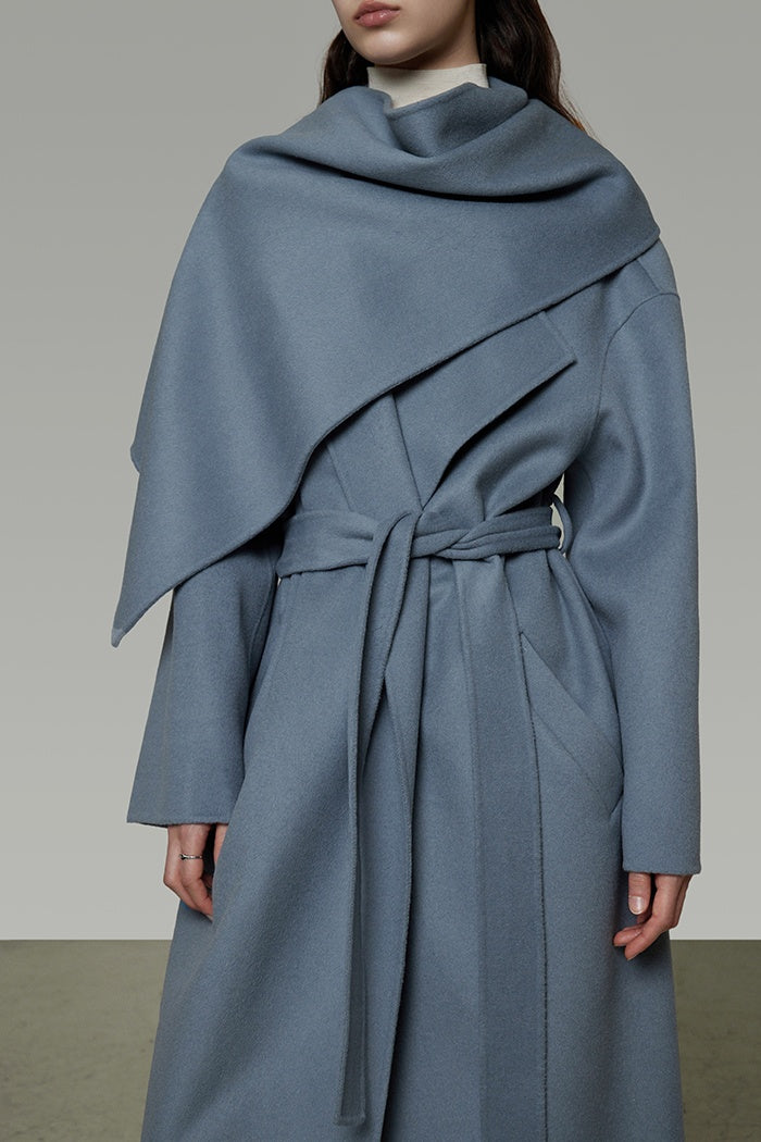 Timeless Luxury Wool Wrap Coat
